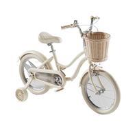 draisienne Vélo for Enfants, Frein à Main Double, 12 à 22 Pouces, for garçons et Filles de 3 à 12 Ans, avec Panier tressé et Roues auxiliaires Electrique(Wit,16inch)