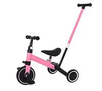 Draisienne Vélo pour Enfant à partir de 1 an, Jouet avec 3 Roues pour Vélo bébé de 12 à 36 Mois, Premier vélo sans pédales pour garçons et Filles comme Cadeau d'anniversaire-3 en 1 (Rose)