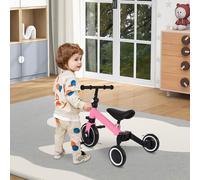 Draisienne Vélo pour Enfant,Tricycle Enfant Évolutif avec Siège Réversible,Garçons, Filles, Tout-Petits, Tricycle, Vélo D'équilibre pour Bébé avec Poignée de Poussée Parentale pour 18 mois-4 ans