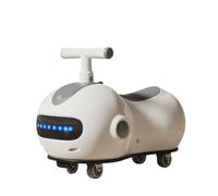 draisienne Voiture à Bascule en Forme de cacahuète, Musique, lumière, Anti-retournement, Clignotant Silencieux, Roue avec Casque, Sac à Dos, 3 Ans et Plus Electrique(Grey)