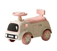 draisienne Voiture à Pousser avec remorque, Jouets d'intérieur et d'extérieur for Enfants avec Rangement sous Le siège, Musique légère Electrique(Roze,No Trailer)