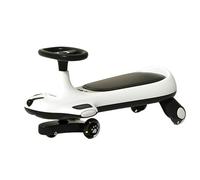 draisienne Voiture pivotante for Enfants, Jouets à enfourcher for intérieur et extérieur, Roues silencieuses, lumières et Musique, Anti-retournement Electrique(Svart)