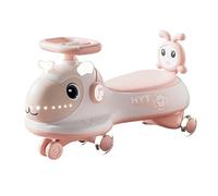 draisienne Voiture Wiggle avec Musique et lumières, Corde de Traction, Roue silencieuse, Jouet for garçons et Filles de 2 Ans et Plus Electrique(Roze,with Music Light)