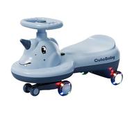 draisienne Voiture Wiggle avec Musique, lumières, Roues Clignotantes silencieuses, Jouet à enfourcher for garçons et Filles de 1 à 6 Ans Electrique(Blauw,Flashing Wheel)