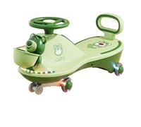 draisienne Voiture Wiggle avec Roues Lumineuses Anti-retournement, tournez Wiggle et C'est Parti. Le Meilleur Jouet à enfourcher for garçons et Filles Electrique(Groen,Flashing Wheel)