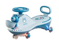 draisienne Voiture Wiggle avec Roues Lumineuses Anti-retournement, tournez Wiggle et C'est Parti. Le Meilleur Jouet à enfourcher for garçons et Filles Electrique(Blauw,Flashing Wheel)