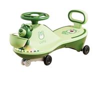 draisienne Voiture Wiggle avec Roues Lumineuses Anti-retournement, tournez Wiggle et C'est Parti. Le Meilleur Jouet à enfourcher for garçons et Filles Electrique(Groen,Normal Wheel)