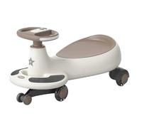 draisienne Voiture Wiggle for Enfants, Jouet à enfourcher, Roue silencieuse, Son et lumière, modèle Musical, for Les 3 Ans et Plus Electrique(Khaki)