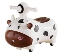 draisienne Wiggle Car 4 Roues Balance Scooters Musique et lumières sous Le siège Rangement Jouets for garçons et Filles Electrique(Brown)