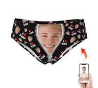 DRAJOIN Culotte Femme Personnalisée pour Femme, String Personnalisé avec Nom pour Elle, String Personnalisé avec Photo sous-vêtements Drôles comme Cadeau de St Valentin sa Petite Amie, Son épouse