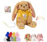 DRAJOIN Lapin en Peluche Personnalisé avec Texte Et Photo, Easter Bunny Jouet en Peluche Customisé comme Cadeaux Personnalisés pour Adultes Et Enfants À Pâques Et Noël, 25cm