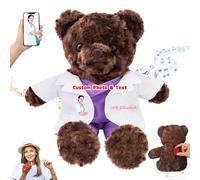 DRAJOIN Ours en Peluche personnalisé avec Texte et Photo, Nounours comme Cadeau pour infirmière ou médecin Femmes et Hommes, Cadeau personnalisé pour médecin, infirmière, étudiant en médecine, 20cm