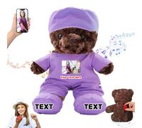 DRAJOIN Ours en Peluche personnalisé avec Texte et Photo, Nounours comme Cadeau pour infirmière ou médecin Femmes et Hommes, Cadeau personnalisé pour médecin, infirmière, étudiant en médecine, 25cm