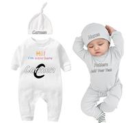 DRAJOIN Vêtements Personnalisés pour Bébé fille et Garçon, Tenue de Rentrée de l'hôpital pour Nouveau-né Garçon