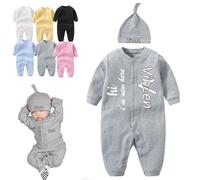 DRAJOIN Vêtements Personnalisés pour Bébé Garçon, Tenue de Rentrée de l'hôpital pour Nouveau-né Fille