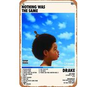 Drake Nothing Was The Same Poster personnalisé Affiche de couverture d'album | Impression | Art mural | Affiche de décoration d'intérieur en métal rétro décoration d'intérieur vintage plaque en étain