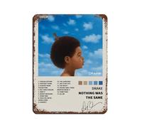 Drake Plaque en métal vintage avec inscription « Nothing Was The Same » pour pub, club, café, bar, maison, décoration murale rétro 30 x 40 cm