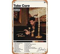 Drake Posters | Take Care | Take Care Poster | Affiche de couverture d'album | Poster imprimé mural | Affiche personnalisée | Décoration d'intérieur | Affiche Drake en métal rétro décorative vintage