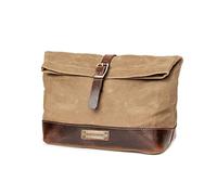 DRAKENSBERG Grande trousse de toilette « Otis » en toile cirée, imperméable, extensible, design enroulable, jusqu'à 8 l, kaki-sable, Trousse de toilette