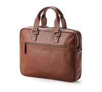 DRAKENSBERG Sacoche pour ordinateur portable 15" « Marlon » en cuir, pour homme, sacoche de luxe pour le bureau, le travail et les voyages, 8 l, Marron châtaigne, taille unique