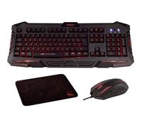 Drakkar Raider Pack D'Accessoires Gaming Pour Pc - Clavier Azerty Sans Fil Utgard - Souris Filaire Shaman - Tapis De Souris Viking