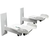 Drall 2 Supports muraux pour Haut-parleurs - capacité de Charge jusqu'à 12 kg - Support pour Haut-parleurs Audio - orientable pivotant - Support Mural réglable Blanc Modèle : BH5W
