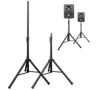 Drall 2 trépieds de Haut-parleurs pour sonorisation, discothèque, événement en Direct, Salle de répétition, système Vocal, scène, réglable en Hauteur de 100 à 180 cm, jusqu'à 60 kg DJ Modèle: BS3x2