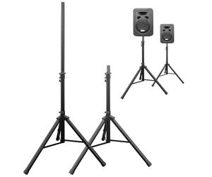 Drall 2 trépieds de Haut-parleurs pour sonorisation, discothèque, événement en Direct, Salle de répétition, système Vocal, scène, réglable en Hauteur de 100 à 180 cm, jusqu'à 60 kg DJ Modèle: BS3x2