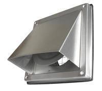 Drall Grille d'aération en Acier Inoxydable Ø 100 mm, hotte aspirante, Protection Contre Les Insectes, avec clapet Anti-Retour modèle : SUA100CA