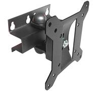 Drall Support TV Mural - pivotant & inclinable - Support pour 10-22 Pouces - pour LED LCD 3D HD 4K Curved TV ou Moniteur - supporte jusqu'à 20 kg - VESA 75x75 100x100 Noir Modèle : L59B