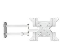 Drall Support TV Mural Universel - pivotant, inclinable, Extensible jusqu'à 60 cm - pour 15-55 Pouces LED LCD OLED Curved TV - jusqu'à 40 kg - VESA 200 400 Blanc Modèle : S89W-AD7W