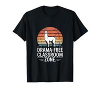 Drama-Free Classroom Zone Lama Retro T-Shirt