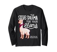 Drama Llama Graphic Tees - Only You Can Prevent Drama, Llama Manche Longue