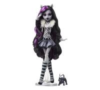 Drama monstre à bobine High Clawdeen Wolf Doll en noir et blanc Mattel