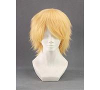 DRAMAtical meurtre DMMD-Noiz Cosplay perruque doré jaune court fibre résistante à la chaleur perruques de cheveux Pelucas + bonnet de perruque