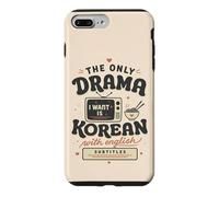 Drame coréen sous-titres Anglais Kdrama Retro TV Fan Coque pour iPhone 7 Plus/8 Plus