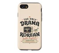 Drame coréen sous-titres Anglais Kdrama Retro TV Fan Coque pour iPhone SE (2020) / 7/8