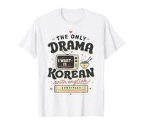Drame coréen sous-titres Anglais Kdrama Retro TV Fan T-Shirt