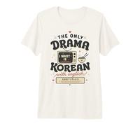 Drame coréen sous-titres Anglais Kdrama Retro TV Fan T-Shirt Haut de Gamme