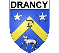 Drancy 93 ville Stickers blason autocollant adhésif - Taille : 8 cm