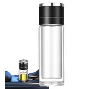 Dranng Bouteille d'Eau en Verre | Tasse à Thé avec Séparateur Portable pour Voiture en Verre - Résistant aux hautes températures mug de voyage réutilisable portable pour thé pour adultes