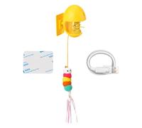 Dranng Jouet À Corde pour Chat - Teaser Électrique avec Lumière Et Son | Jouet Intelligent À Corde Auto-Rétractable pour Chaton,pour Chambre Bureau Armoire Mur Porte Cadre Petites À Grandes