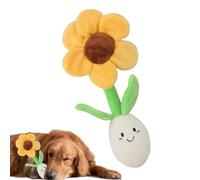 Dranng Jouets en peluche tulipe pour animaux de compagnie, jouet en peluche pour friandises pour chien | Jouet de friandises en peluche avec son en forme de fleur,Soulagement de la solitude et peluche