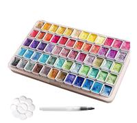 Dranng Pigments Colorés pour Résine | Pigments Nacrés Pour Aquarelle Artistique | 60 Nuances Iridescentes pour Artistes Débutants Loisirs Créatifs Déco & Ongles - Fournitures Minérales Portables