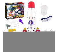 Dranng Rocket Toy, Jeu Éducatif Fusée Spatiale, Kit Scientifique STEM Activités Interactives d'apprentissage Maternelle Motricité Fine Exploration Garçons Filles