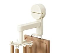 Dranng Support Mural Pour Ustensiles - Organisateur à Ventouse - Support D'Ustensiles De Cuisine Rotatif 360 Degrés Avec 8 Griffes - Pour Salle de Bain Mur Armoire Cuisine Cuisson Maison Appartement