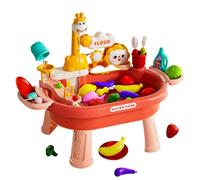 Dranng Table d'Activité Aquatique pour Tout-Petit - Jouets de Table à Sable et Eau pour,Jouets d'Extérieur d'Été avec Jeu de Pêche pour Patio, Parc, Préscolaire, Intérieur, Garderie, Aire de Jeux,
