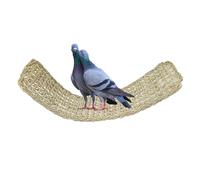 Dranng Tapis Jonc de Mer pour Oiseaux - Hamac Naturel Tissé en Jonc pour Perruche - Jouet à Mâcher et Perchoir pour Canari Perroquet Hamster Inséparable Diamant Calopsitte Conure Ara Cacatoès