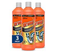 Drano Power Gel Déboucheur de canalisations pour cuisine et salle de bain Élimine les bouchons 1 l (lot de 3)