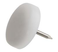 Dransfeld DRANSFELD, patin rond, diamètre 25 mm à enfoncer, plastique blanc Quantité:100